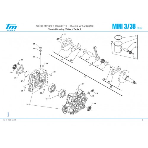 ALBERO MOTORE E BASAMENTO TM MINI 3/B GR3 2023